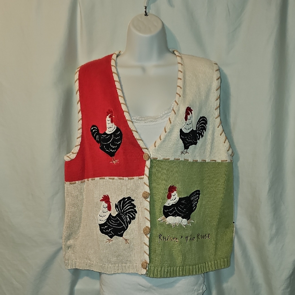Mandal Bay Rulin' The Roost Chicken Sweater Vest